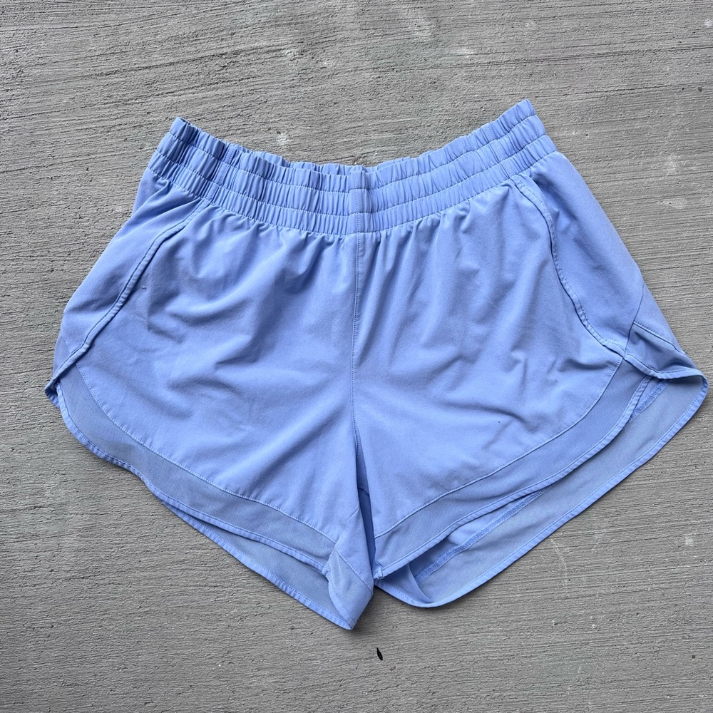 Athleta Mesh Racer Run 4" Short - Sky Blue - Size M